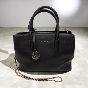 Furla Black Satchel Bag